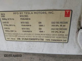 2013 Tesla Model S с VIN 5YJSA1CN0DFP31750, выставлен на аукционе IAAI как лот 41911343 с пробегом 209 664 миль миль и . История ставок и продаж доступна на DreamBid. Изображение 9.