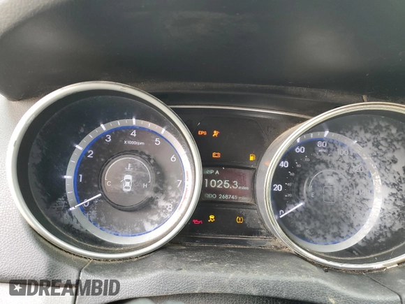 2011 Hyundai Sonata GLS with VIN 5NPEB4ACXBH010248, listed as a Copart auction lot 54630705 with 268,745 mi miles and Clean Title. Bid and sale history available at carsss.com. Image 9.
