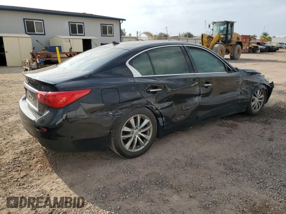 2014 Infiniti Q50 Hybrid Premium with VIN JN1AV7AP2EM692078, listed as a Copart auction lot 86895944 with 123,940 mi miles and Salvage title. Bid and sale history available at DreamBid. Image 3.