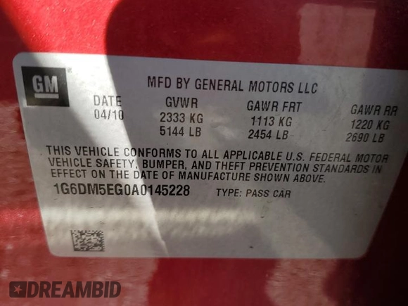 2010 Cadillac CTS with VIN 1G6DM5EG0A0145228, listed as a Copart auction lot 79017924 with 139,886 mi miles and Salvage Title. Bid and sale history available at DreamBid. Image 12.