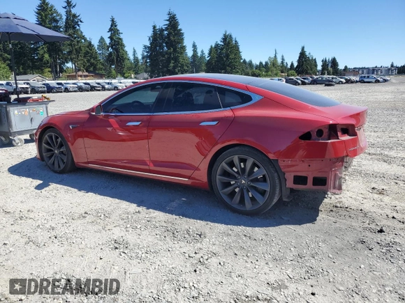 2017 Tesla Model S 100D with VIN 5YJSA1E24HF206828, listed as a Copart auction lot 66004605 with 94,874 mi miles and Salvage title. Bid and sale history available at DreamBid. Image 2.
