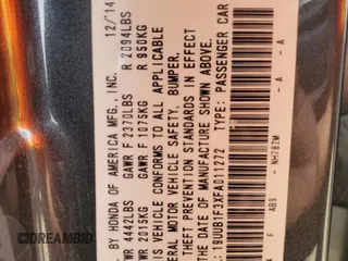 2015 Acura TLX z VIN 19UUB1F3XFA011272, wystawiony jako Copart lot #55036185 z przebiegiem 128 251 mil mil oraz Szkoda całkowita • Salvage title. Historia ofert i sprzedaży dostępna na DreamBid. Obrazek 12.