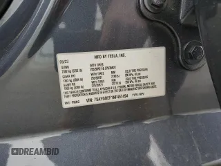 2022 Tesla Model Y Performance z VIN 7SAYGDEF1NF457494, wystawiony jako Copart lot #43287315 z przebiegiem 79 855 mil mil oraz Szkoda całkowita • Salvage title. Historia ofert i sprzedaży dostępna na DreamBid. Obrazek 13.