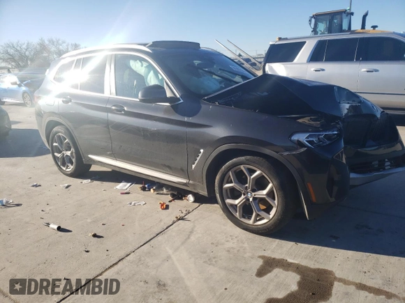 2022 BMW X3 sDrive30i with VIN WBX47DP02NN155639, listed as a Copart auction lot 84399294 with Not Provided miles and Salvage Title. Bid and sale history available at DreamBid. Image 4.