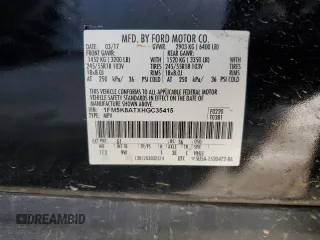 2017 Ford Police Interceptor Utility z VIN 1FM5K8ATXHGC35415, wystawiony jako Copart lot #73063734 z przebiegiem 122 404 mil mil oraz Szkoda całkowita • Salvage title. Historia ofert i sprzedaży dostępna na DreamBid. Obrazek 13.