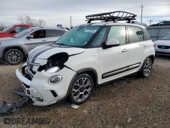 2014 FIAT 500L Trekking with VIN ZFBCFADHXEZ010932, listed as a Copart auction lot 87758755 with Not Provided miles and Salvage Title. Bid and sale history available at DreamBid. Image 1.