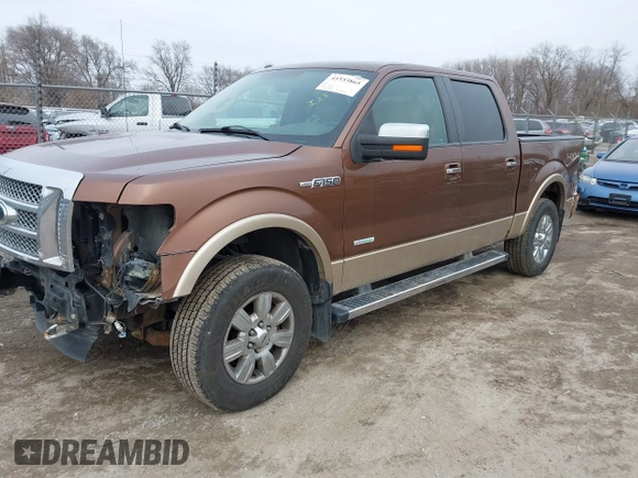 2012 Ford F-150 XL with VIN 1FTFW1ET0CFB70135, listed as a IAAI auction lot 41553865 with 193,381 mi miles. Bid and sale history available at carsss.com. Image 2.