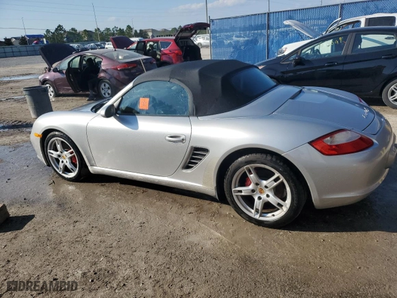 2008 Porsche Boxster S with VIN WP0CB29858U730308, listed as a Copart auction lot 74590884 with 0 mi miles and Salvage Title. Bid and sale history available at carsss.com. Image 2.