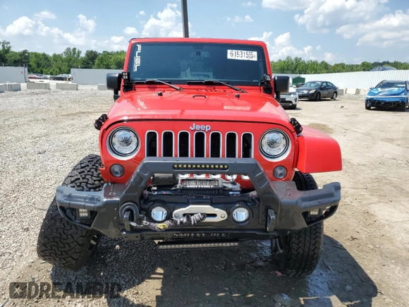 2018 Jeep Wrangler Unlimited Sahara with VIN 1C4BJWEG4JL802145, listed as a Copart auction lot 61931555 with 119,681 mi miles and Salvage title. Bid and sale history available at DreamBid. Image 5.