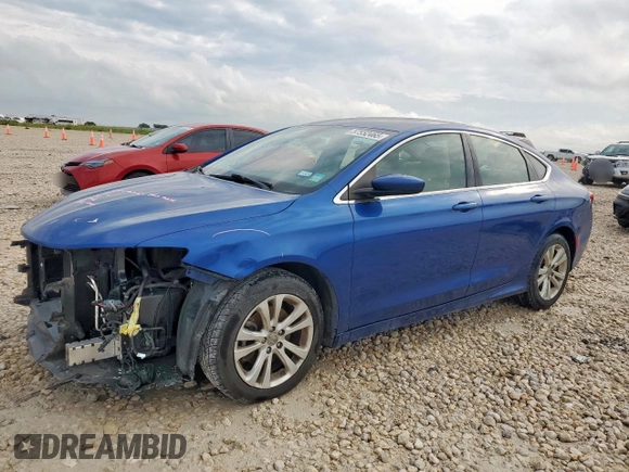 2015 Chrysler 200 Limited z VIN 1C3CCCAB1FN709073, wystawiony jako Copart lot #57552465 z przebiegiem 202 466 mil mil oraz Szkoda całkowita • Salvage title. Historia ofert i sprzedaży dostępna na DreamBid. Obrazek 1.