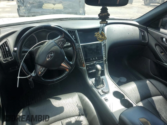 2014 Infiniti Q50 with VIN JN1BV7AP9EM683494, listed as a Copart auction lot 61565545 with Not provided miles and Salvage title. Bid and sale history available at DreamBid. Image 8.