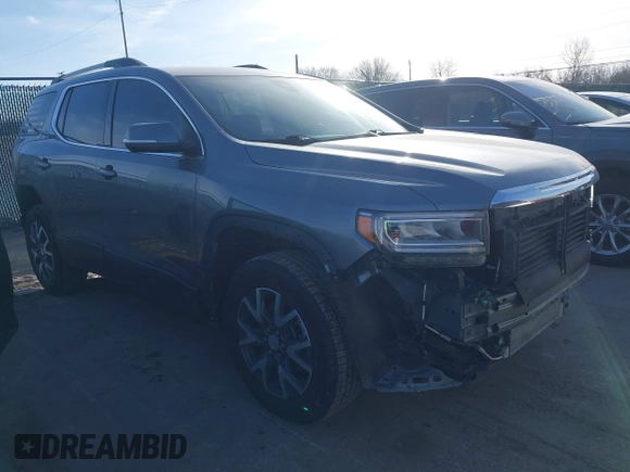 2021 GMC Acadia SLE with VIN 1GKKNRLS4MZ235602, listed as a IAAI auction lot 41515177 with 55,467 mi miles. Bid and sale history available at carsss.com. Image 1.