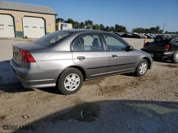 2005 Honda Civic Sdn VP SSRSv with VIN 2HGES16425H621499, listed as a Copart auction lot 74552994 with 111,775 mi miles and Salvage Title. Bid and sale history available at carsss.com. Image 3.