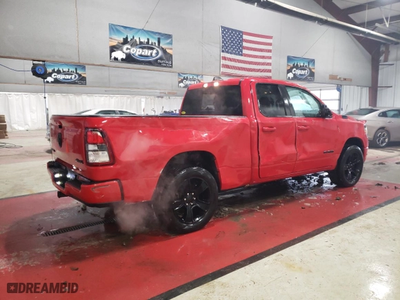 2021 Ram 1500 Big Horn with VIN 1C6RRFBG7MN781741, listed as a Copart auction lot 87978085 with 86,074 mi miles and Salvage Title. Bid and sale history available at carsss.com. Image 3.