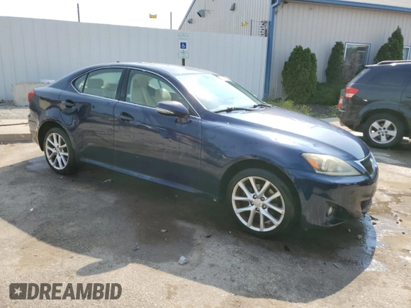 2012 Lexus IS 250 with VIN JTHCF5C23C5055442, listed as a Copart auction lot 58439585 with 104,121 mi miles and Salvage title. Bid and sale history available at DreamBid. Image 4.