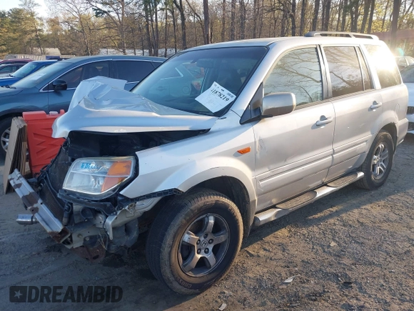 2006 Honda Pilot EX-L with VIN 2HKYF18776H553104, listed as a IAAI auction lot 41878219 with 265,894 mi miles and . Bid and sale history available at DreamBid. Image 16.