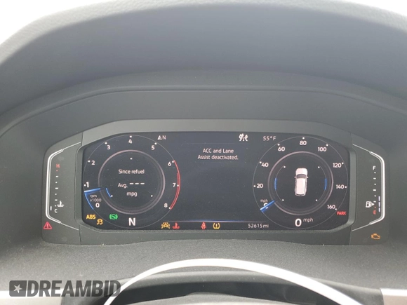 2019 Volkswagen Atlas SEL R-Line with VIN 1V2RR2CA6KC564779, listed as a Copart auction lot 52622765 with 52,615 mi miles and Salvage title. Bid and sale history available at DreamBid. Image 9.