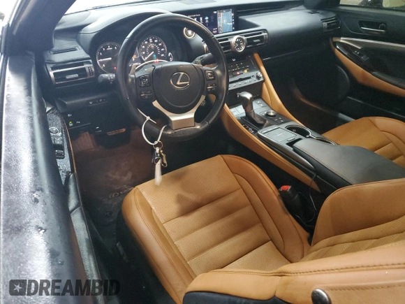 2022 Lexus RC 300 with VIN JTHD85EC0N5006688, listed as a Copart auction lot 56381435 with 24,551 mi miles and Salvage title. Bid and sale history available at DreamBid. Image 8.