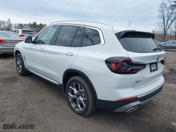 2023 BMW X3 xDrive30i with VIN 5UX53DP05P9T22681, listed as a IAAI auction lot 41646499 with 18,307 mi miles. Bid and sale history available at carsss.com. Image 3.