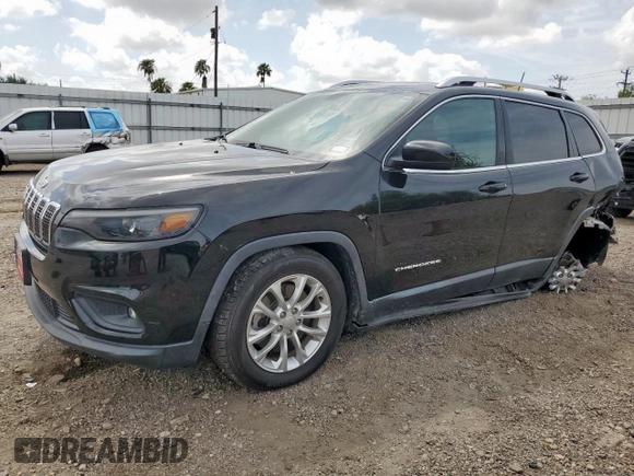 2019 Jeep Cherokee Latitude with VIN 1C4PJLCB6KD264183, listed as a Copart auction lot 64871745 with 121,556 mi miles and Salvage title. Bid and sale history available at DreamBid. Image 1.