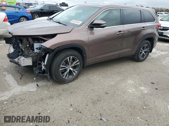 2018 Toyota Highlander LE с VIN 5TDBZRFH6JS812871, выставлен на аукционе Copart как лот 80105144 с пробегом 33 024 миль миль и Списание • Salvage title. История ставок и продаж доступна на DreamBid. Изображение 1.