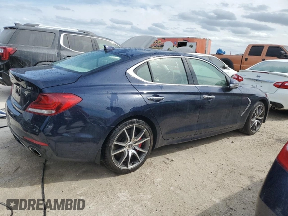 2020 Genesis G70 3.3T Advanced with VIN KMTG74LE5LU063621, listed as a Copart auction lot 74344614 with 20,611 mi miles and Non Repairable. Bid and sale history available at carsss.com. Image 3.