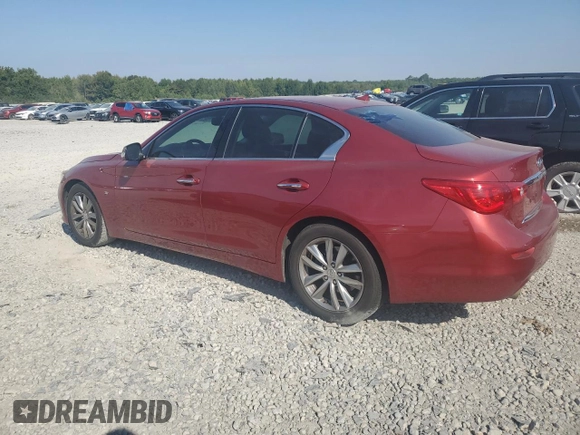 2015 Infiniti Q50 with VIN JN1BV7AP7FM340331, listed as a Copart auction lot 71218624 with 90,675 mi miles and Salvage title. Bid and sale history available at DreamBid. Image 2.