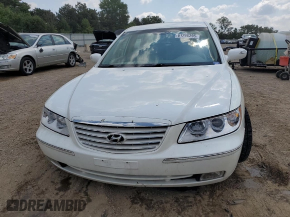 2008 Hyundai Azera Limited with VIN KMHFC46F78A333821, listed as a Copart auction lot 61246295 with 129,859 mi miles and Salvage title. Bid and sale history available at DreamBid. Image 5.