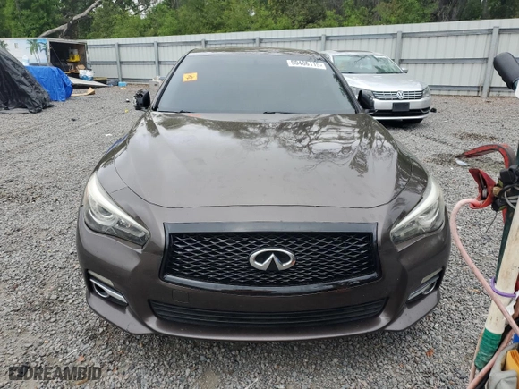 2014 Infiniti Q50 with VIN JN1BV7AP5EM680219, listed as a Copart auction lot 50406115 with 0 mi miles and Salvage Title. Bid and sale history available at carsss.com. Image 5.
