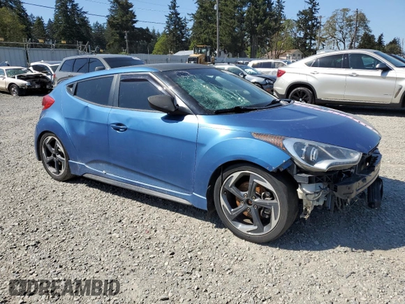 2016 Hyundai Veloster Turbo with VIN KMHTC6AE6GU250732, listed as a Copart auction lot 55528535 with Not provided miles and Clean title. Bid and sale history available at DreamBid. Image 4.