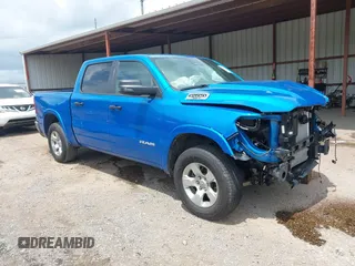 2025 Ram 1500 Big Horn with VIN 1C6SRFFP2SN562047, listed as a IAAI auction lot 42087415 with 27,583 mi miles. Bid and sale history available at carsss.com. Image 1.