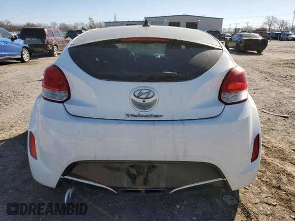 2017 Hyundai Veloster Value Edition with VIN KMHTC6AD0HU323067, listed as a Copart auction lot 47848365 with 49,839 mi miles and Salvage Title. Bid and sale history available at carsss.com. Image 6.