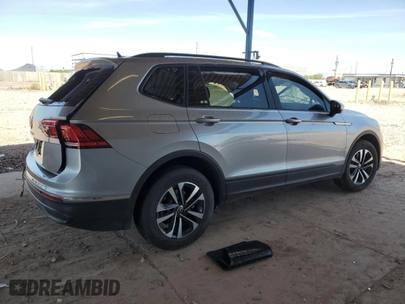 2024 Volkswagen Tiguan S with VIN 3VVRB7AX2RM116026, listed as a Copart auction lot 59060825 with 11,828 mi miles and Salvage title. Bid and sale history available at DreamBid. Image 3.