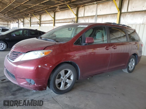 2017 Toyota Sienna LE Auto Access Seat with VIN 5TDKZ3DCXHS806585, listed as a Copart auction lot 50277635 with 162,936 mi miles and Salvage Title. Bid and sale history available at carsss.com. Image 1.