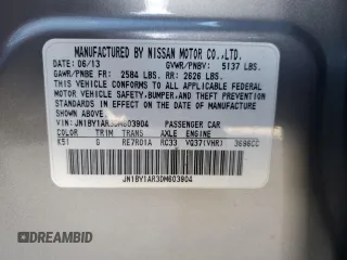 2013 Infiniti M with VIN JN1BY1AR3DM603904, listed as a Copart auction lot 53673135 with 158,066 mi miles and Clean Title. Bid and sale history available at carsss.com. Image 12.