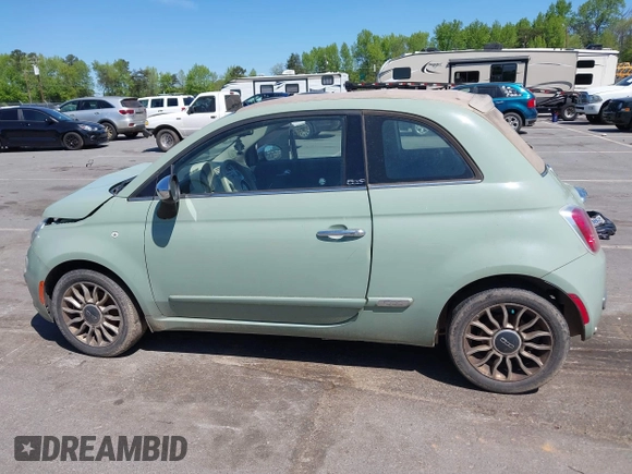 2013 FIAT 500 Lounge with VIN 3C3CFFER4DT512749, listed as a IAAI auction lot 42063224 with 186,157 mi miles and . Bid and sale history available at DreamBid. Image 14.