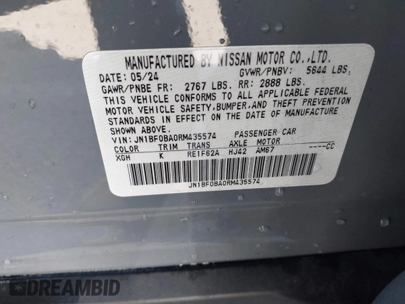 2024 Nissan ARIYA Evolve+ z VIN JN1BF0BA0RM435574, wystawiony jako IAAI lot #41657272 z przebiegiem 2 636 mil mil oraz . Historia ofert i sprzedaży dostępna na DreamBid. Obrazek 9.