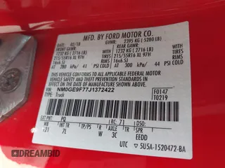 2018 Ford Transit Connect XLT with VIN NM0GE9F77J1372422, listed as a IAAI auction lot 41879457 with 97,398 mi miles and . Bid and sale history available at DreamBid. Image 9.