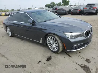 2016 BMW 7 Series 740i with VIN WBA7E2C51GG546677, listed as a Copart auction lot 63455445 with 106,553 mi miles and Salvage title. Bid and sale history available at DreamBid. Image 4.