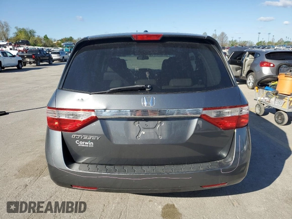2013 Honda Odyssey EX-L with VIN 5FNRL5H69DB034479, listed as a Copart auction lot 51789705 with 155,575 mi miles and Salvage Title. Bid and sale history available at carsss.com. Image 6.