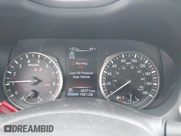 2023 Infiniti Q50 Luxe with VIN JN1EV7BR5PM541157, listed as a IAAI auction lot 42452178 with 60,271 mi miles and . Bid and sale history available at DreamBid. Image 7.