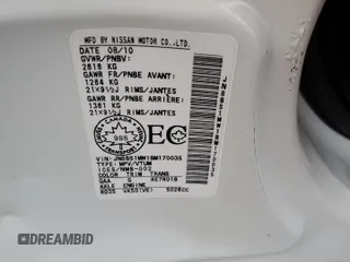 2011 Infiniti FX with VIN JN8BS1MW1BM170035, listed as a Copart auction lot 83537414 with Not provided miles and Salvage title. Bid and sale history available at DreamBid. Image 12.