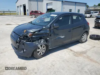 2014 Mitsubishi Mirage ES with VIN ML32A4HJ2EH002709, listed as a Copart auction lot 61534345 with 74,200 mi miles and Salvage title. Bid and sale history available at DreamBid. Image 1.