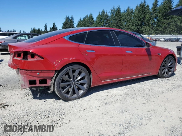 2017 Tesla Model S 100D with VIN 5YJSA1E24HF206828, listed as a Copart auction lot 66004605 with 94,874 mi miles and Salvage title. Bid and sale history available at DreamBid. Image 3.