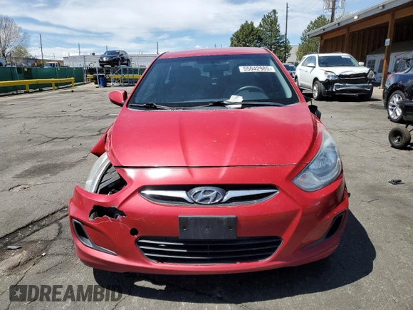 2013 Hyundai Accent GLS with VIN KMHCT4AE8DU365641, listed as a Copart auction lot 55042985 with 184,268 mi miles and Non Repairable. Bid and sale history available at carsss.com. Image 5.