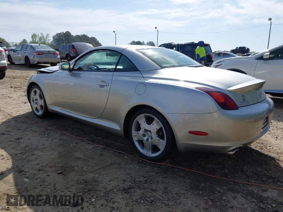 2004 Lexus SC with VIN JTHFN48YX40059526, listed as a IAAI auction lot 41973307 with 123,466 mi miles. Bid and sale history available at carsss.com. Image 3.