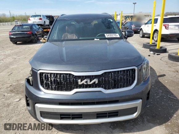 2024 Kia Telluride EX with VIN 5XYP3DGC5RG462803, listed as a Copart auction lot 54302705 with 23,599 mi miles and Salvage title. Bid and sale history available at DreamBid. Image 5.