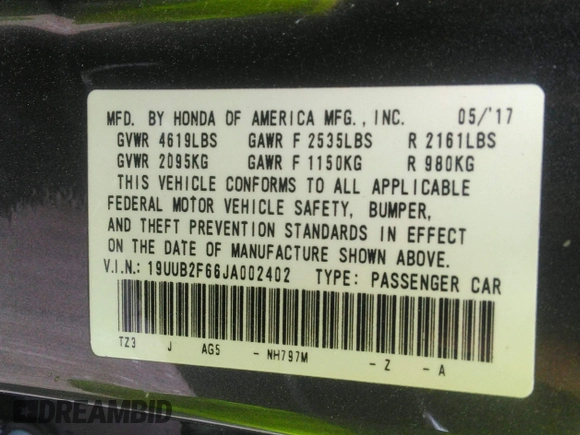 2018 Acura TLX w/A-SPEC Pkg with VIN 19UUB2F66JA002402, listed as a IAAI auction lot 41960832 with 91,643 mi miles. Bid and sale history available at carsss.com. Image 9.