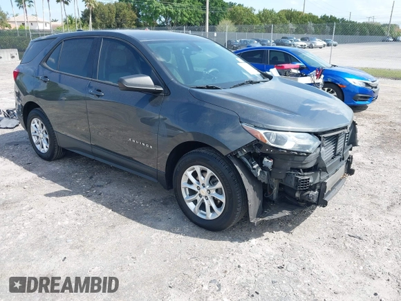 2019 Chevrolet Equinox LS with VIN 2GNAXHEV2K6302216, listed as a IAAI auction lot 41971214 with 49,004 mi miles and . Bid and sale history available at carsss.com. Image 1.