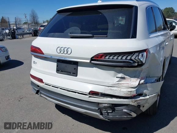 2023 Audi Q7 Premium Plus with VIN WA1LCBF72PD031042, listed as a IAAI auction lot 41825855 with 28,869 mi miles and . Bid and sale history available at DreamBid. Image 17.